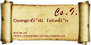 Csongrádi István névjegykártya