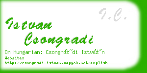 istvan csongradi business card